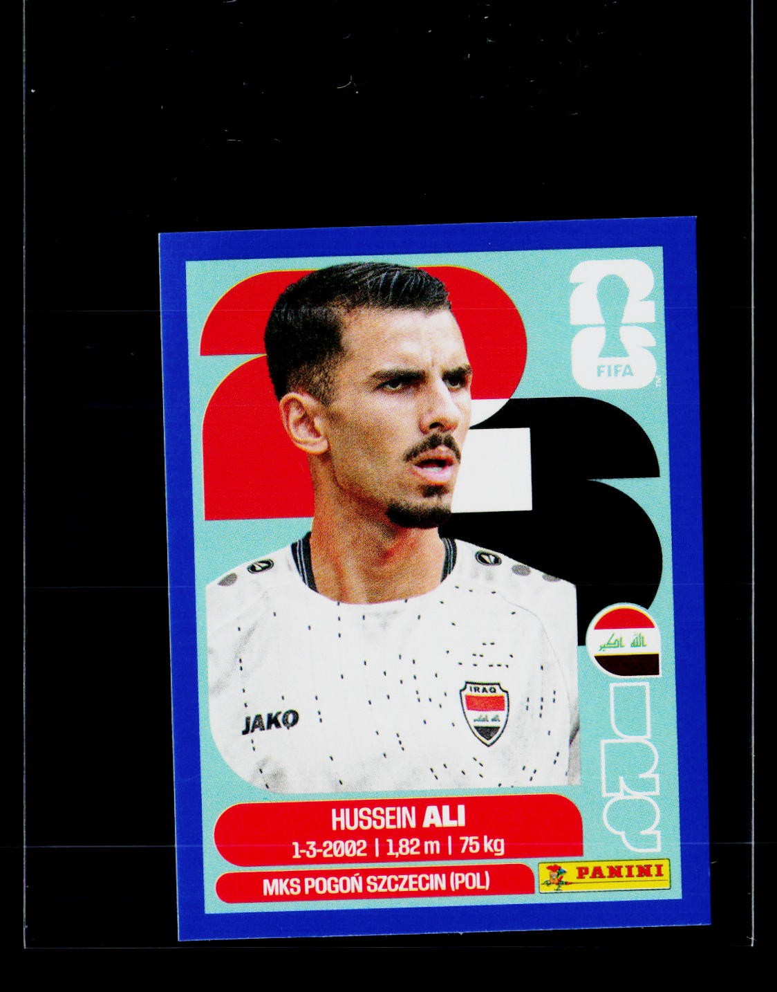 2026 Panini World Cup Stickers Blue Hussein Ali #IRQ4 Iraq
