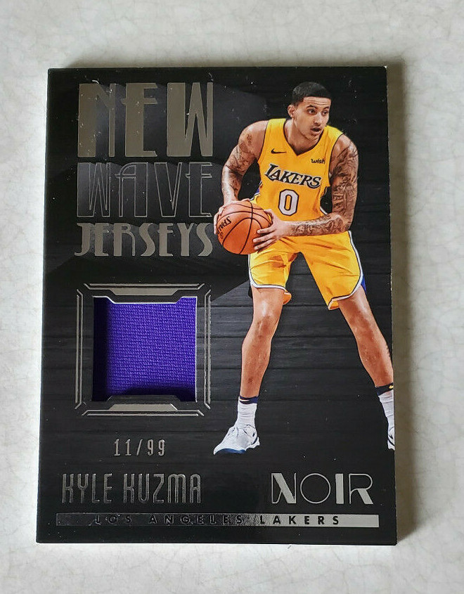 KYLE KUZMA 2017-18 PANINI NOIR NEW WAVE JERSEYS MEMORABILIA RC #NW-KK 11/99 NM/M