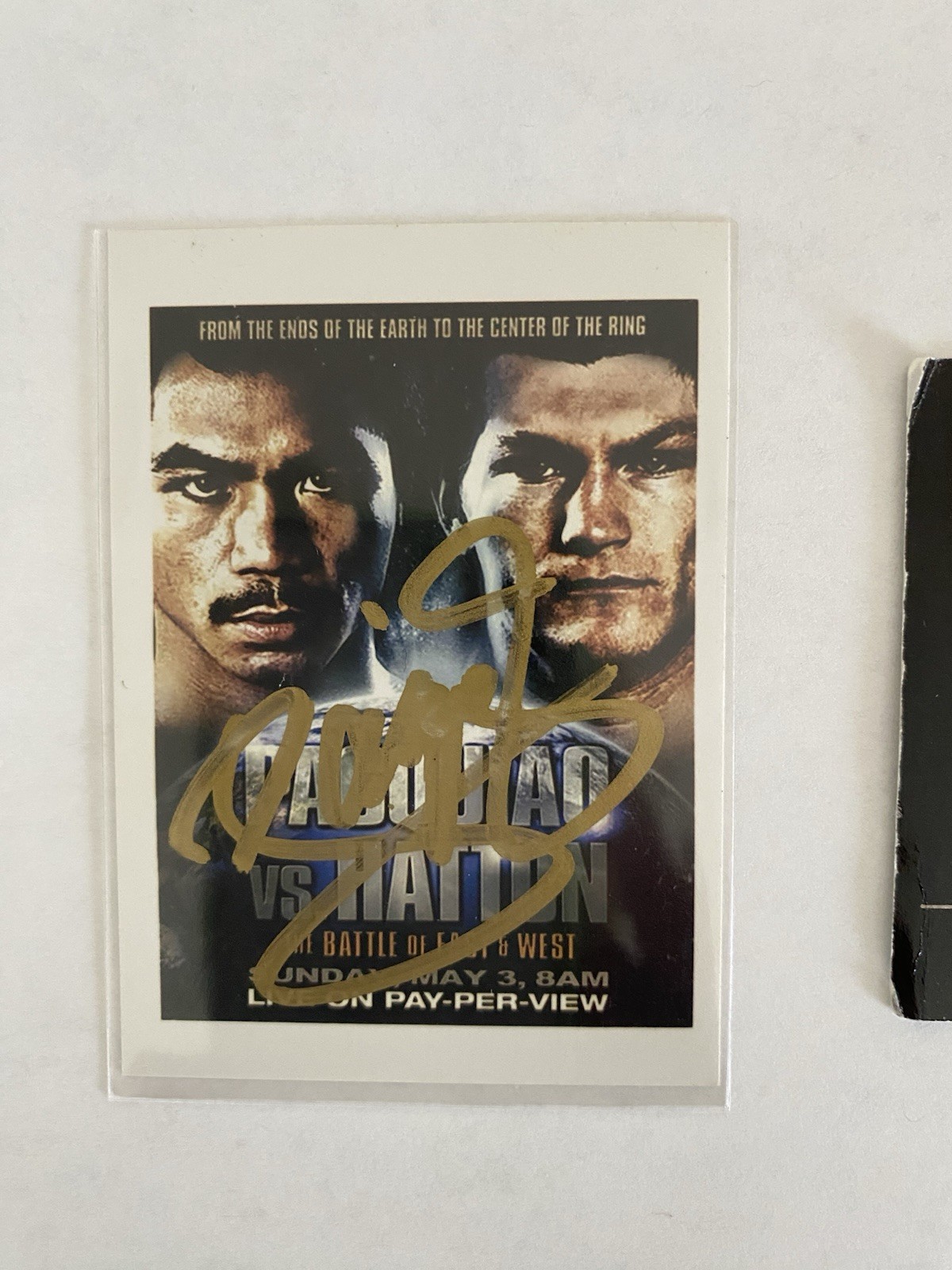 MANNY PACMAN PACQUIAO Vs Hatton Promo “CARD” with Authenticity Certificate