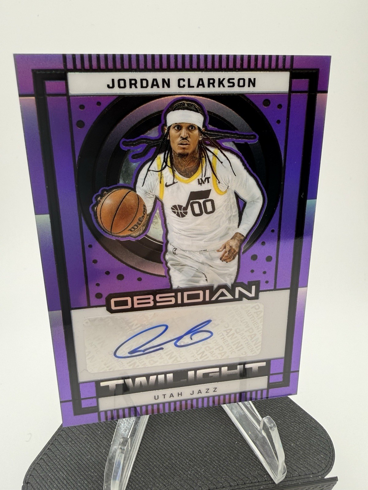 2024-25 Obsidian Jordan Clarkson Twilight Auto Autograph Purple #/49 – Jazz