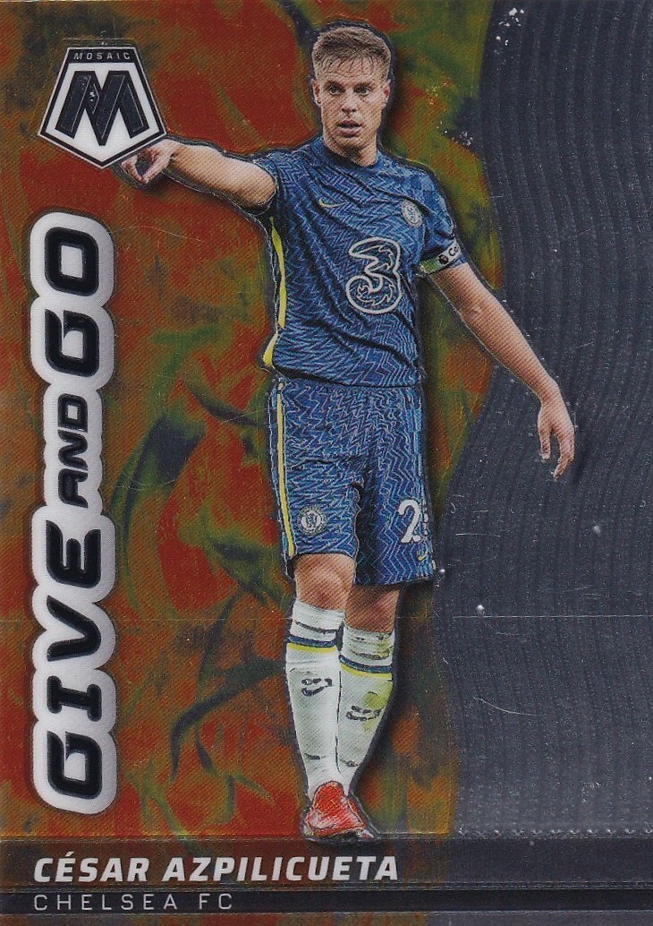 2021-22 Mosaic Premier League César Azpilicueta Give and Go No. 23 Chelsea
