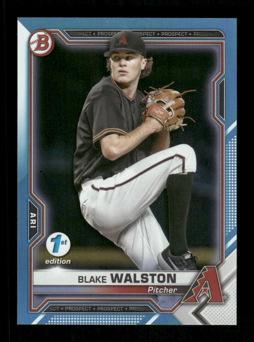 2021 Bowman 1st Edition #BFE-104 Blake Walston Arizona Diamondbacks Sky Blue