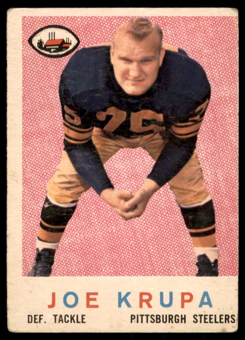 1959 Topps #144 JOE KRUPA Pittsburgh Steelers VG-VG+