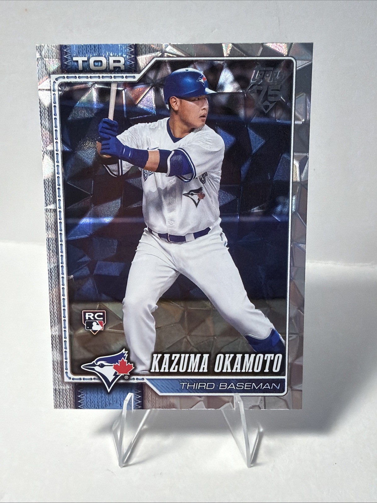2026 Topps Series 2 Kazuma Okamoto RC Diamante Foil #443 Blue Jays