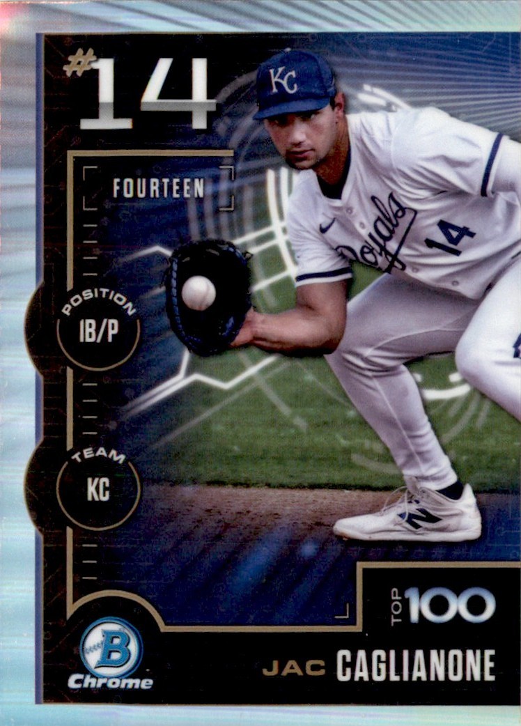 2025 Bowman Scouts Top 100 Jac Caglianone Kansas City Royals #BTP-14