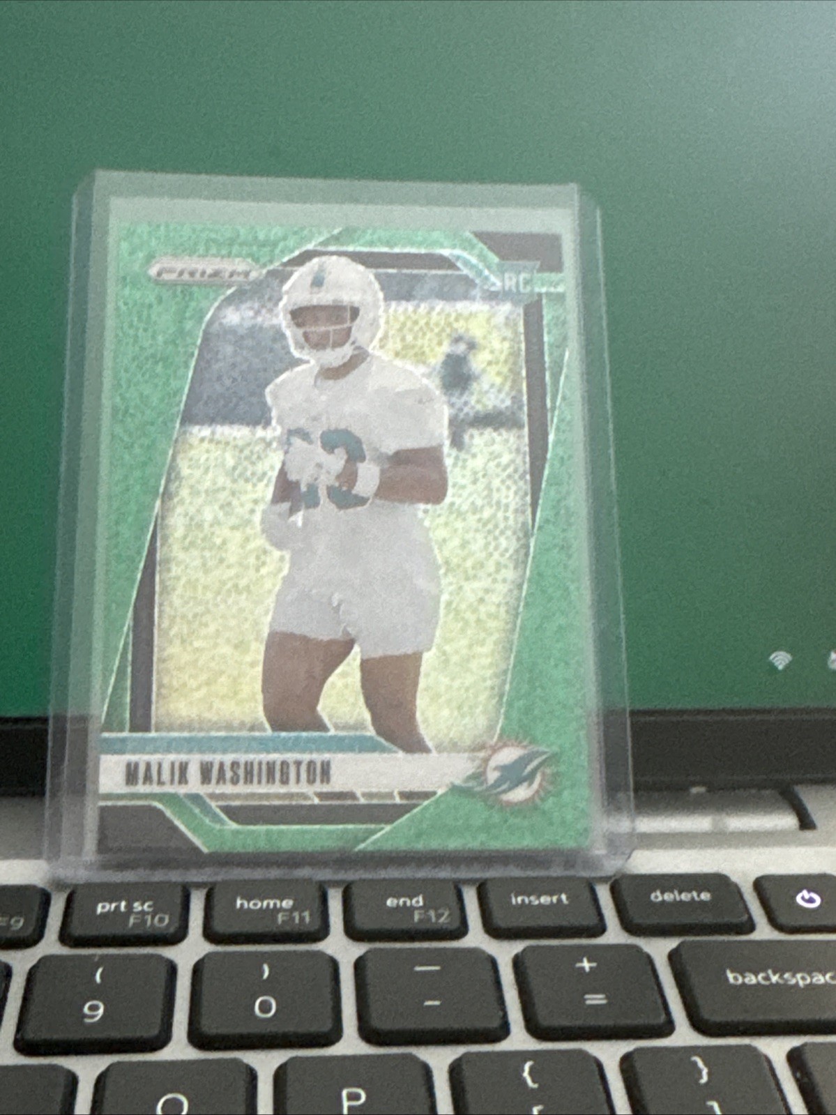 2024 Panini Prizm Rookie Malik Washington #371 Green Sparkle Prizm #/8 SSP Mint