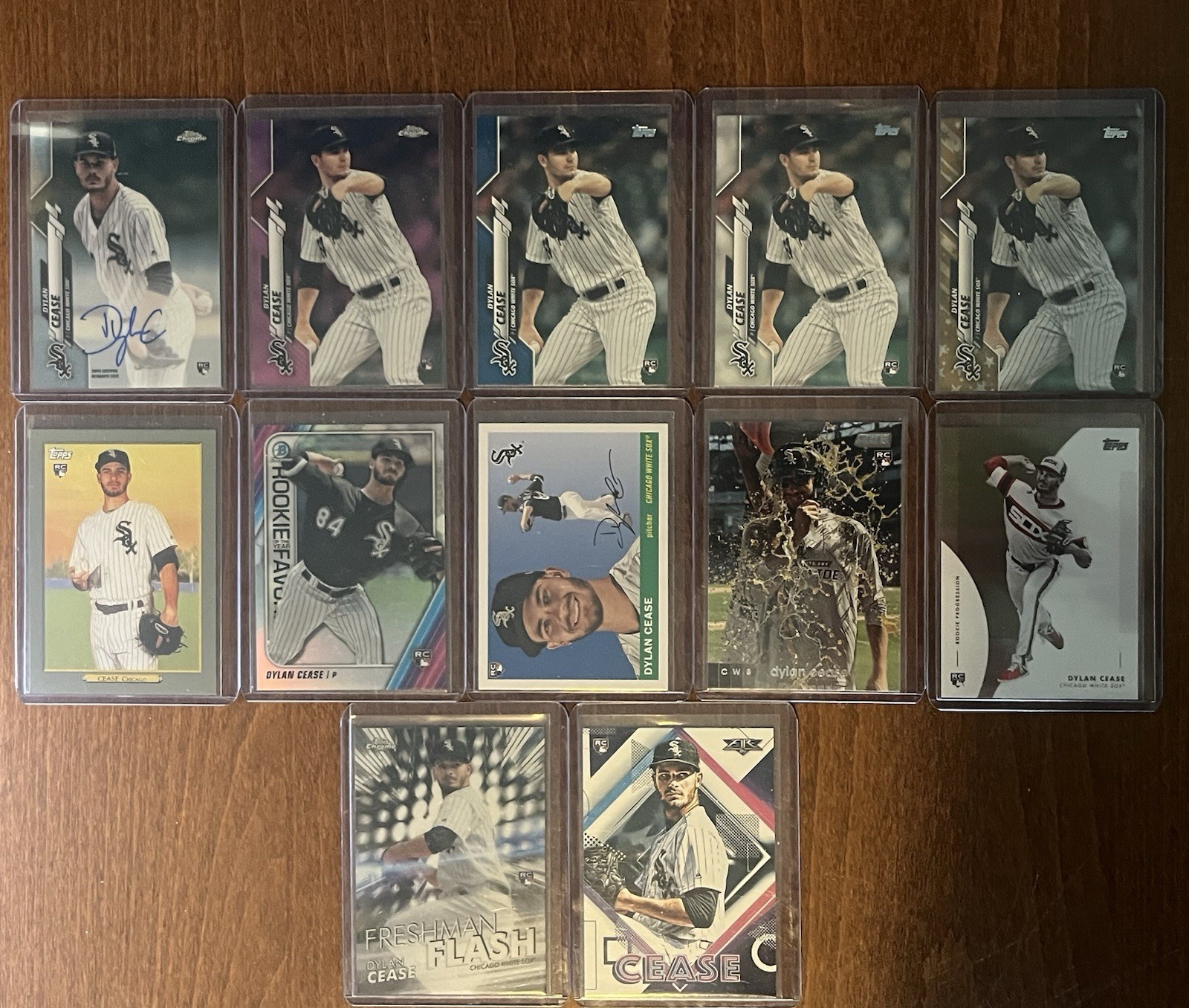 Topps Dylan Cease White Sox 2020 Topps Chrome Auto RC Rookie Card Lot (12)