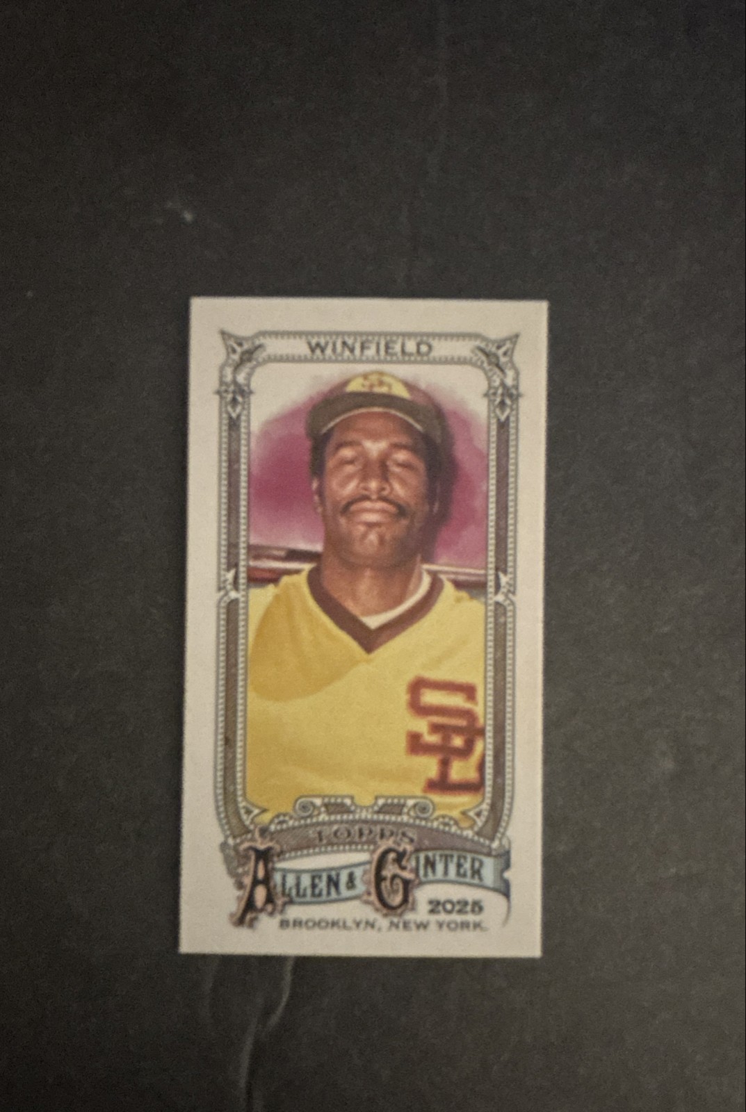 2025 Topps Allen & Ginter – Dave Winfield #151 Mini A&G Back
