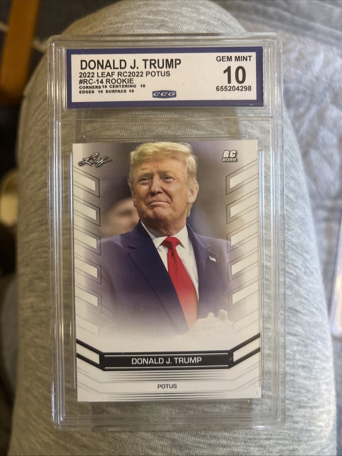 2022 Leaf Special release Rookie RC “POTUS” Donald J Trump RC-14 CCG GEM MINT 10