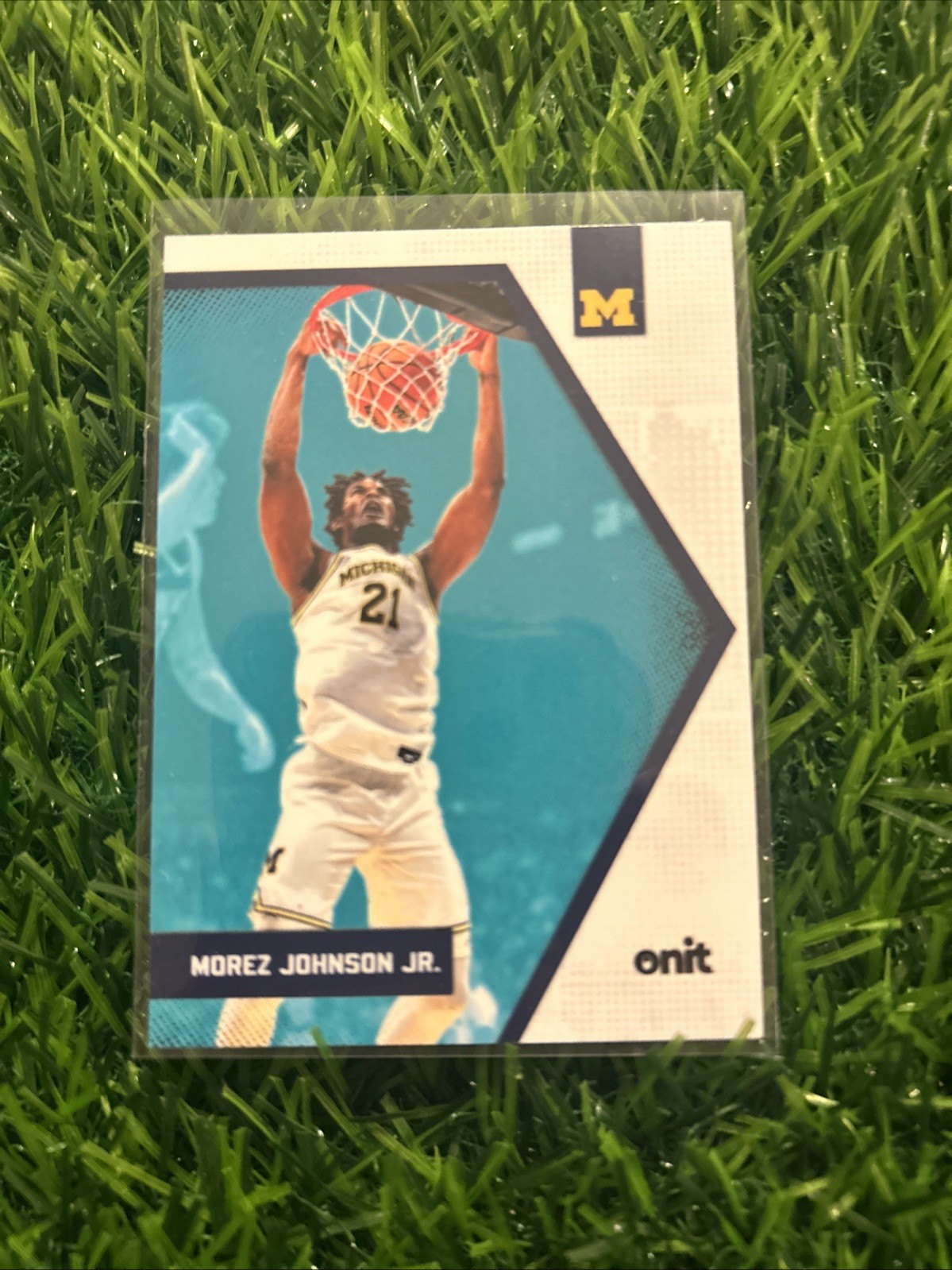 Morez Johnson Jr. 2025-2026 ONIT B-8 Michigan Basketball Teal Parallel B24