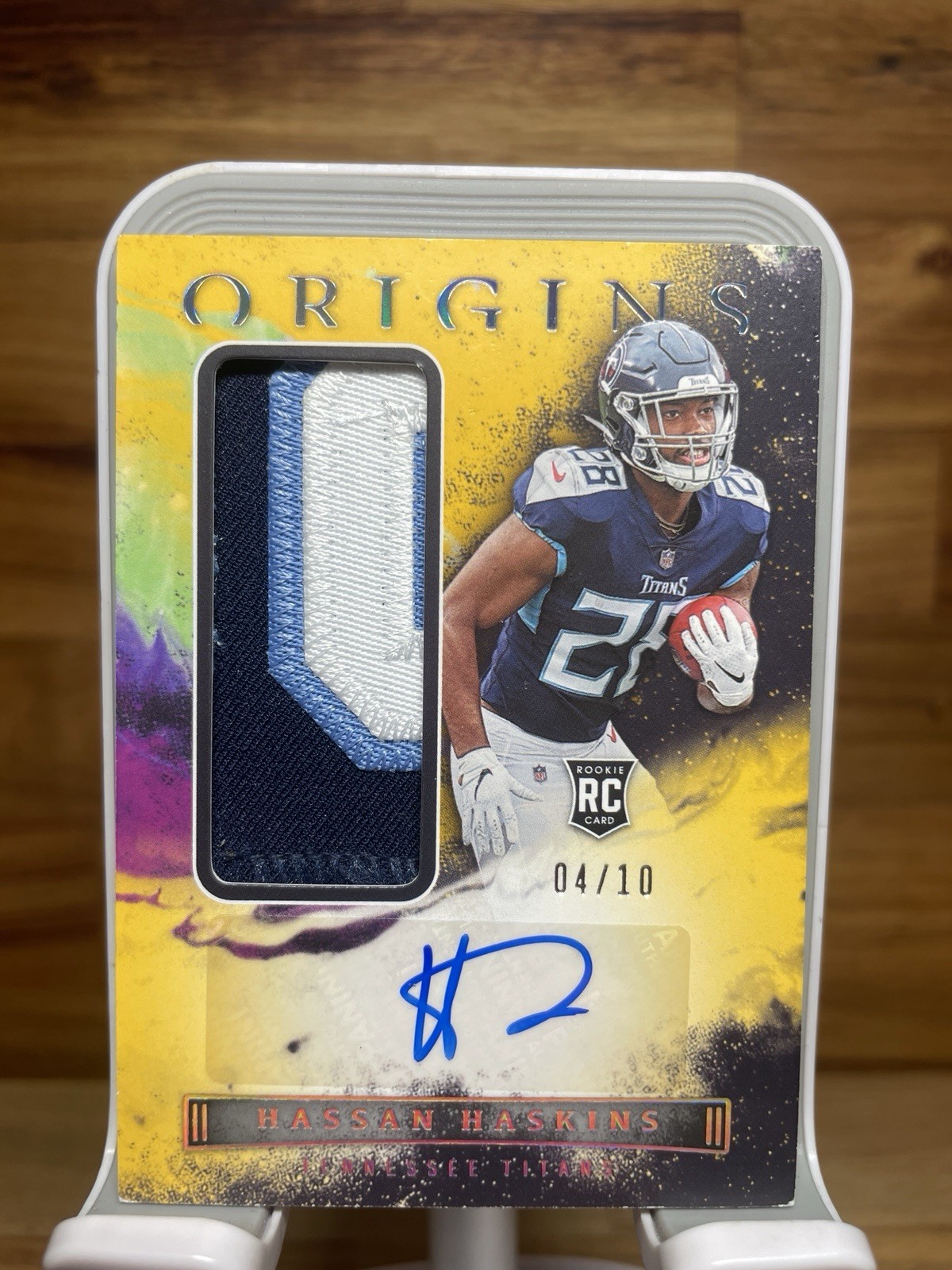 2022 Panini Origins Rookie Jumbo Jersey Autographs Hassan Haskins #189 Gold /10