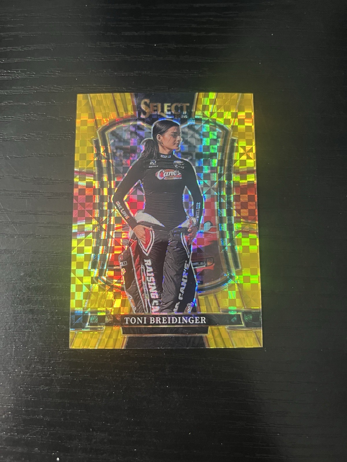 Toni Breidinger 2026 Panini Select FOTL Gold Power Plaid /13 #216 Raising Cane’s
