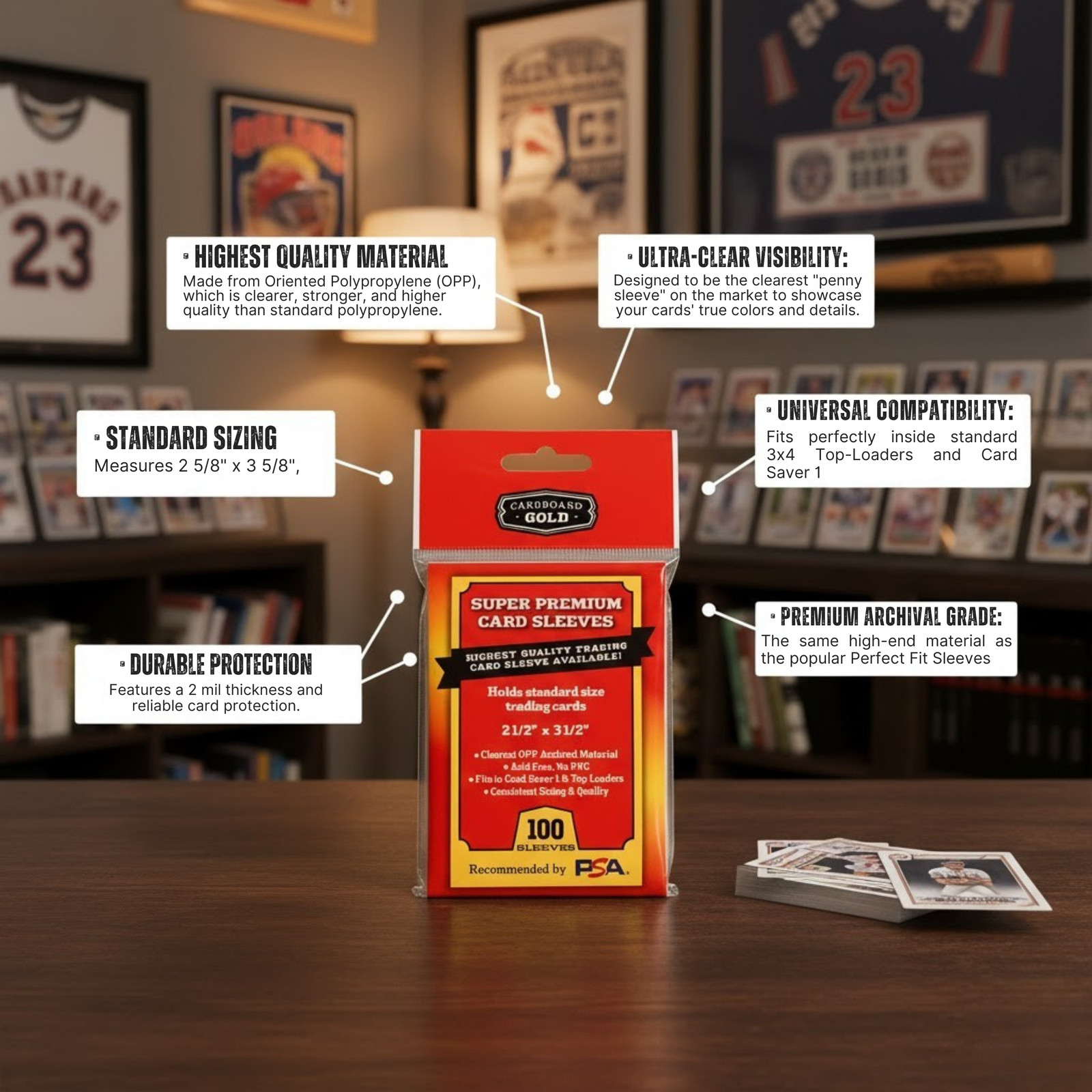 5000 – 50 Packs CBG Super Premium Sports Card Soft Sleeves Acid Free