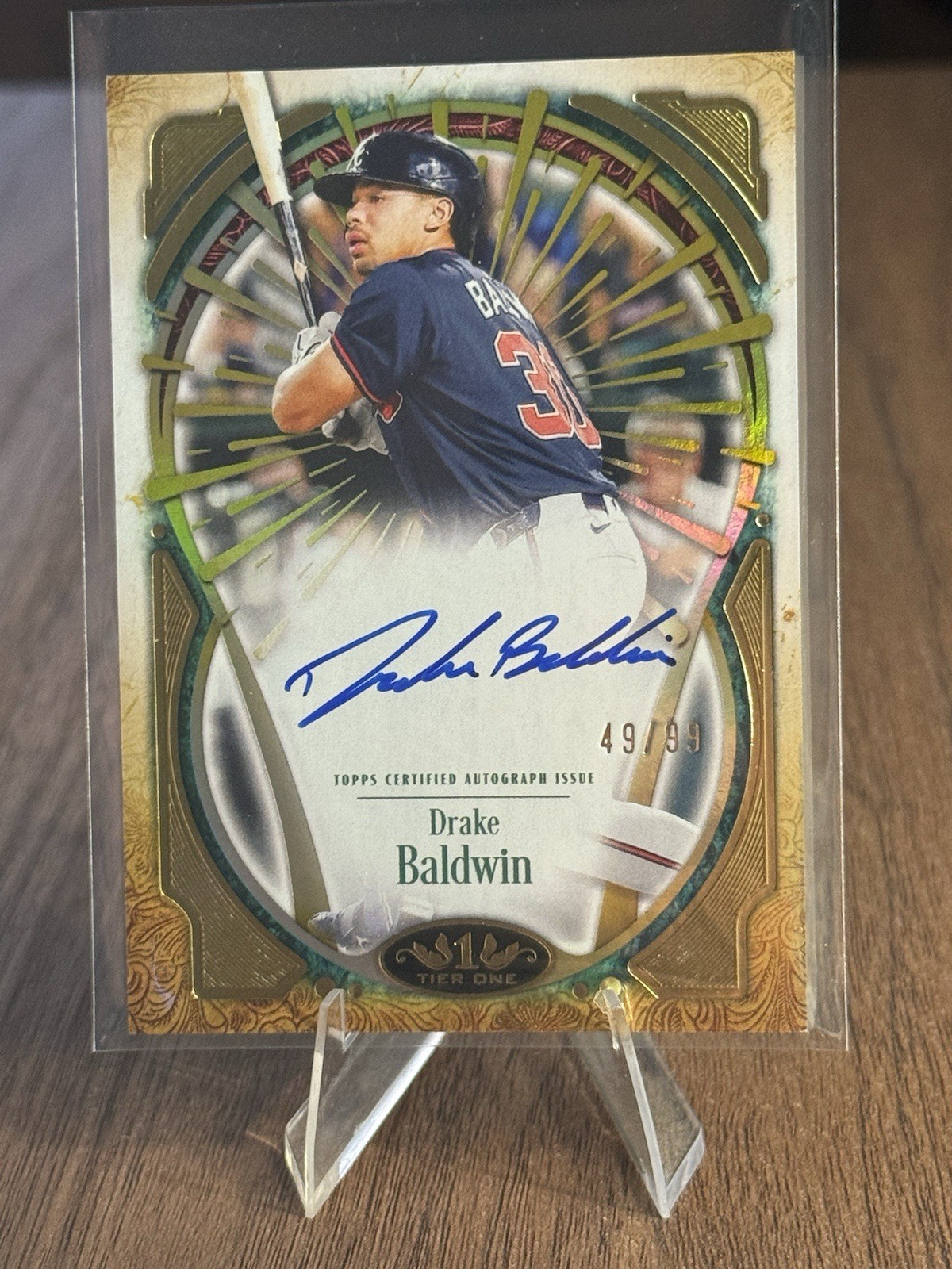 2026 Topps Tier One Xplosions Drake Baldwin On Card Auto /99 Atlanta Braves