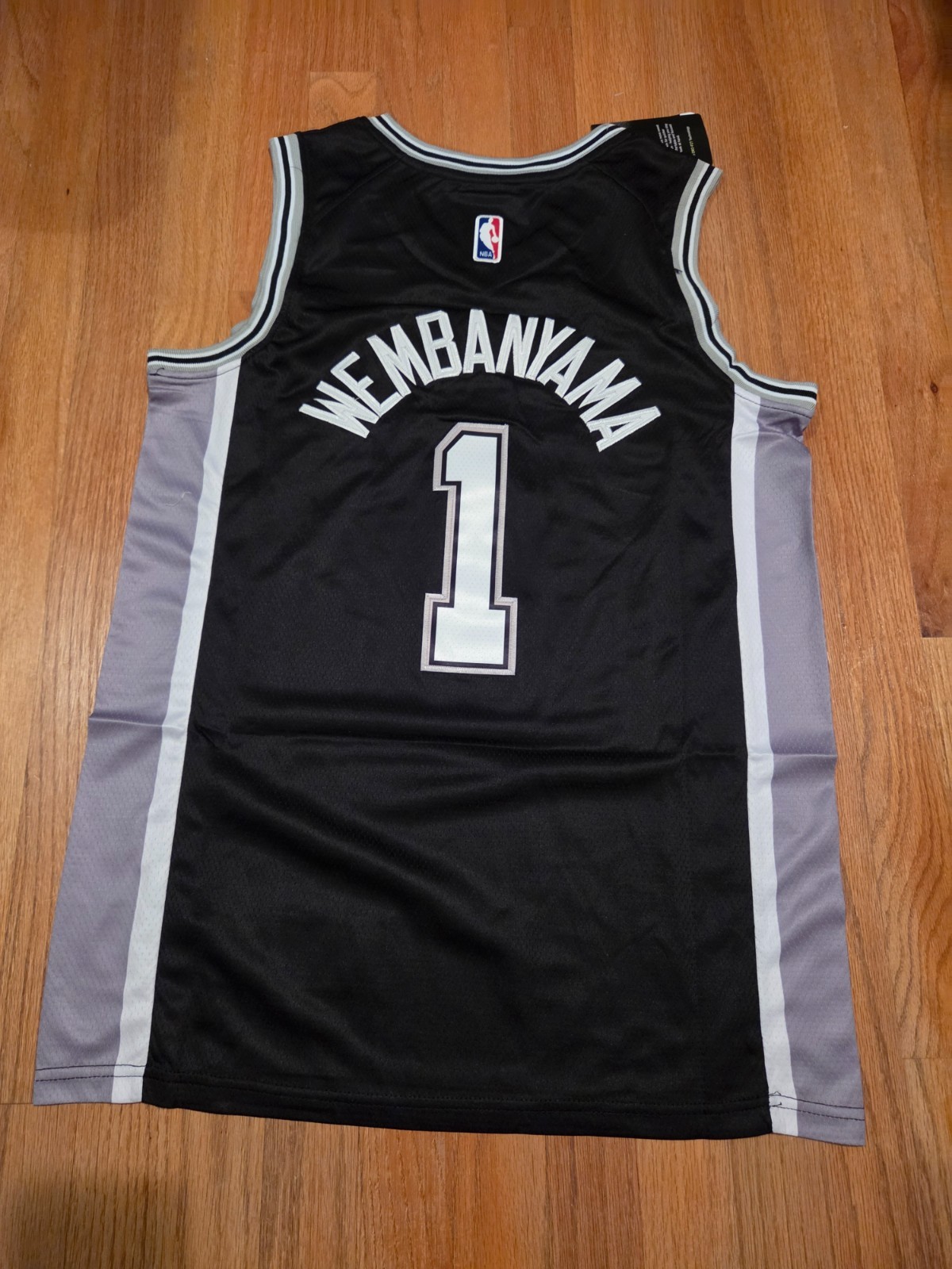 men’s size regular san antonio spurs #1 victor wembanyama 44-54 S-2XL black nwt