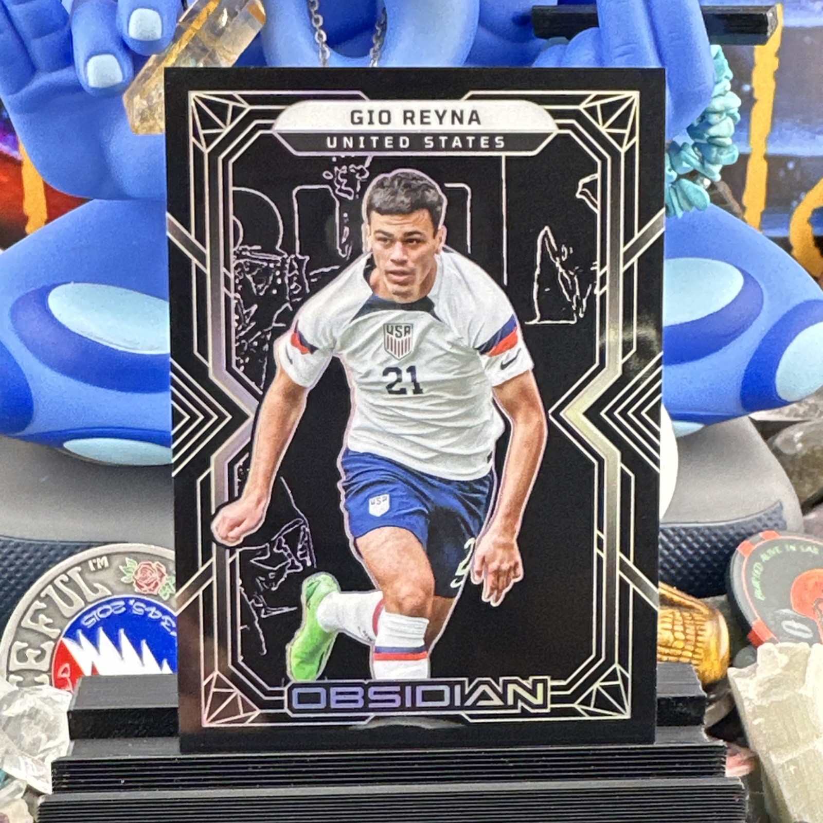 2022-23 Panini Obsidian – Gio Reyna #188 Electric Etch /115