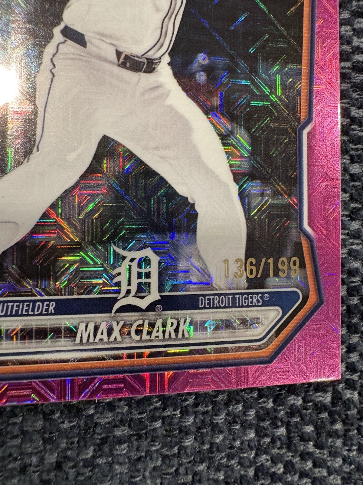 2026 Bowman Chrome Max Clark #BCP-2 Pink Mojo Refractor 136/199 Detroit Tigers