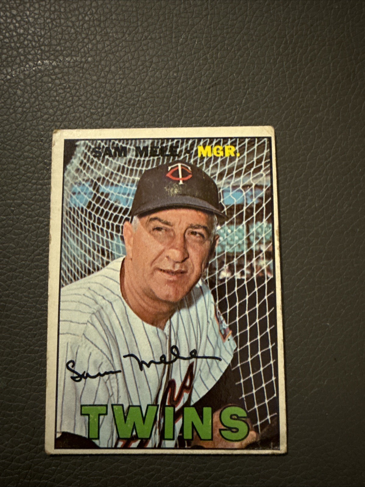 1967 Topps Sam Mele Minnesota Twins Baseball Card #418