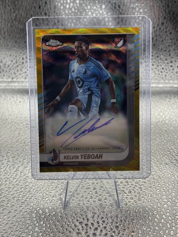 2025 Topps Chrome Mls – Autographs Kelvin Yeboah #CA-KY Gold Wave Refractor /50