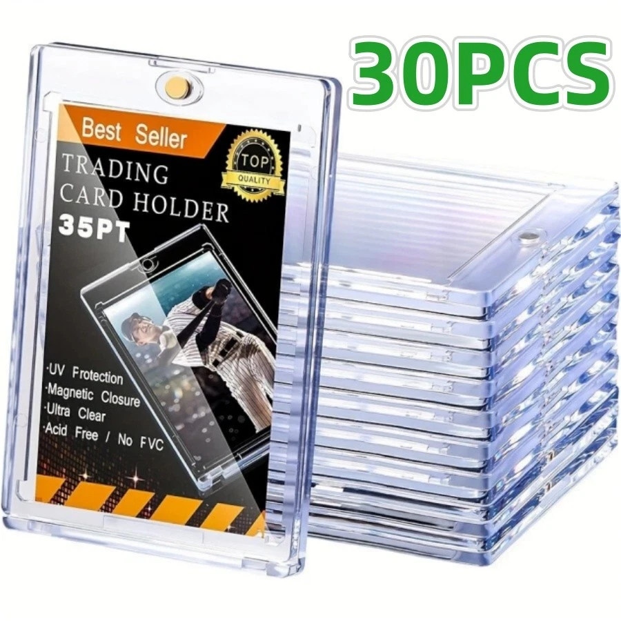 30-100 Magnetic Trading Sports Card Holders 35pt One-Touch Hard UV Protection⭐
