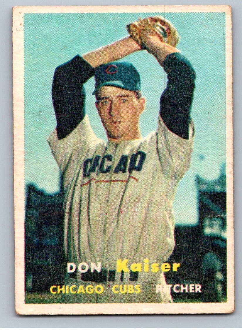 1957 Topps Baseball Set-Break #134 Don Kaiser Chicago Cubs *WSC*