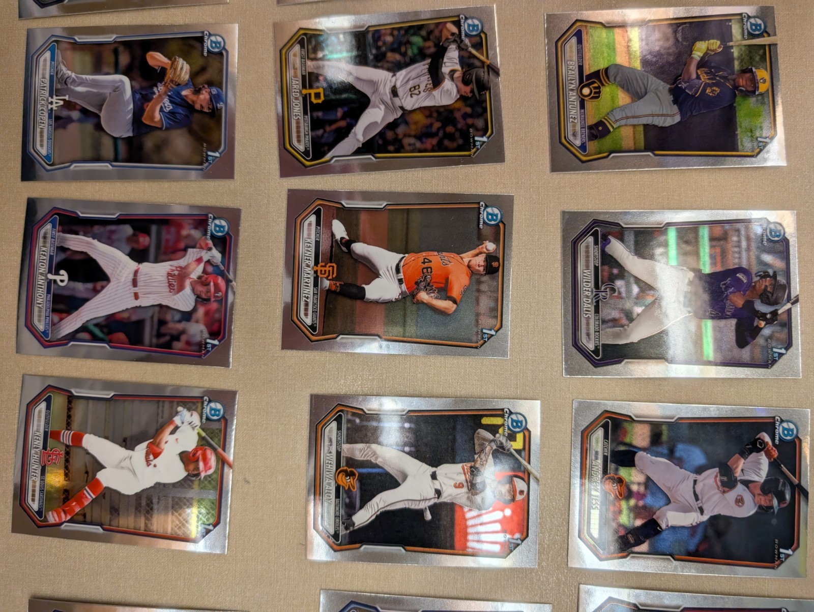 2026 Bowman 1st Bowman Chrome 21-Card Lot MLB Prospects