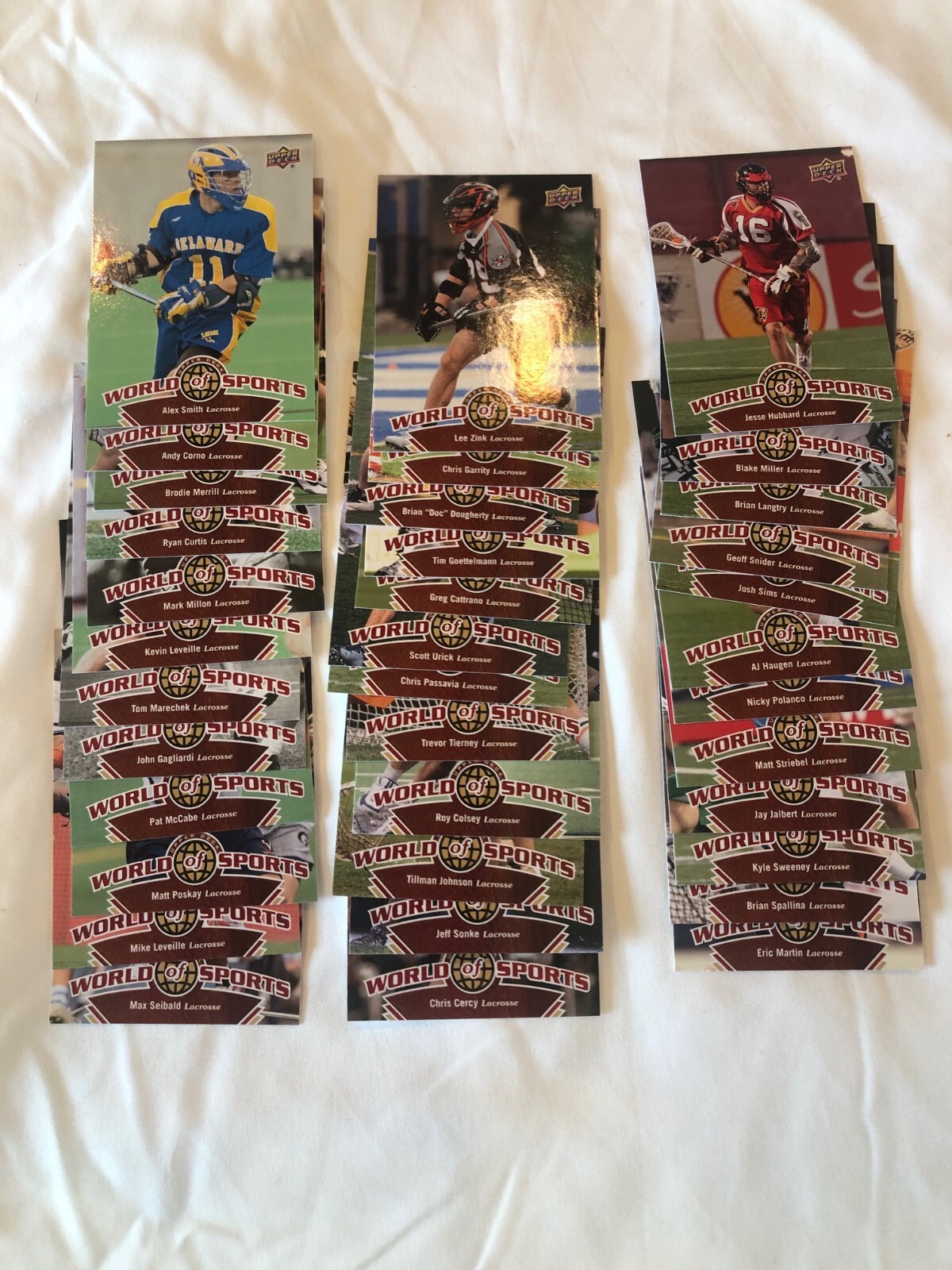 Lot of 72 Different 2010 and 2011 Upper Deck Lacrosse Player Trading Cards MLL