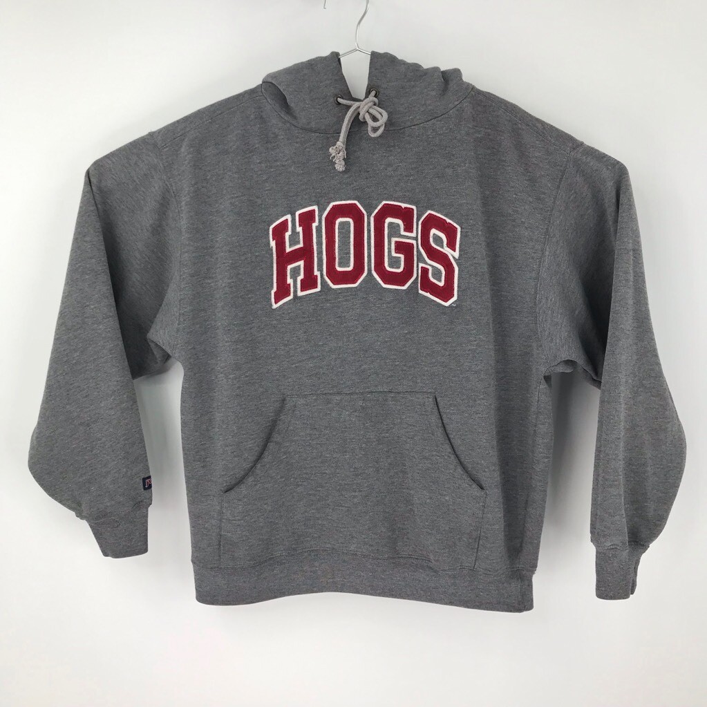 University Of Arkansas Hogs Mens Jansport Hoodie Sweatshirt Gray College-NCAA M