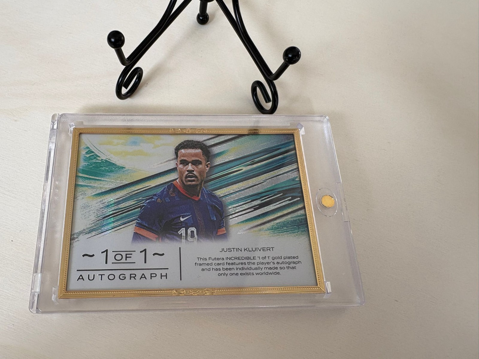 Justin Kluivert 1/1 Autograph Gold Plated Futura Incredible One Of One Auto Rare