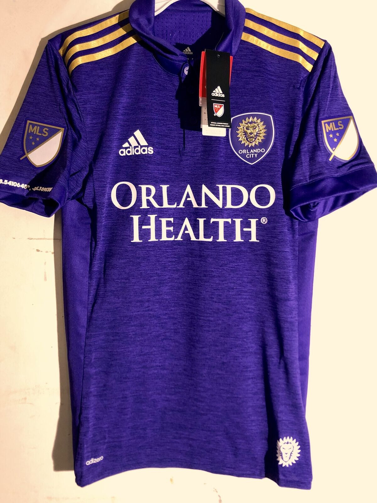 ADIDAS AUTHENTIC MLS JERSEY ORLANDO CITY SC TEAM PURPLE SIZE L