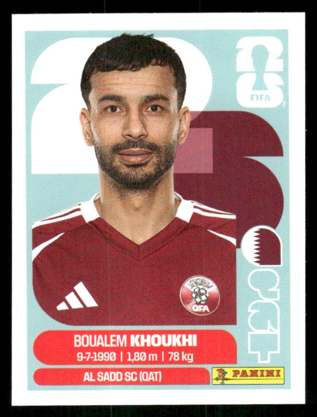2026 Panini FIFA World Cup Stickers #QAT6 Boualem Khoukhi