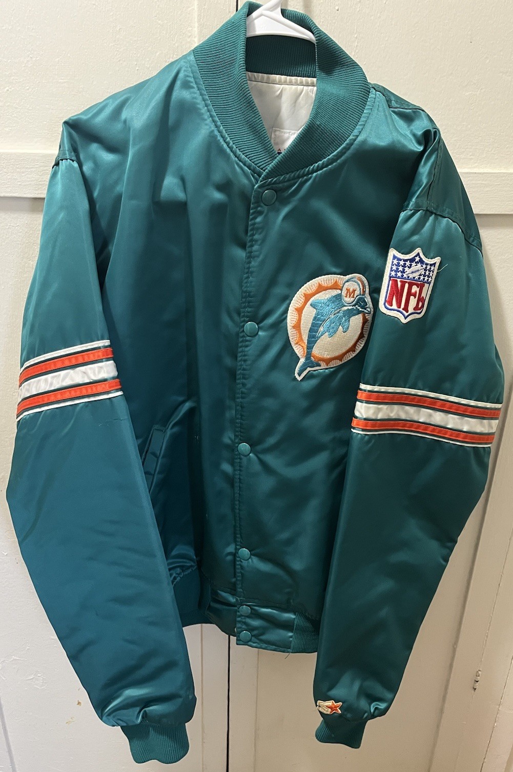 Miami Dolphins Vintage Pro Line Starter Jacket Large (Snap)