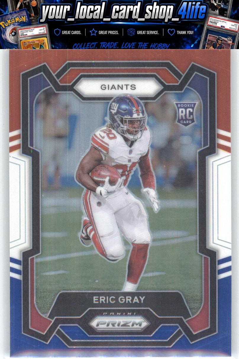 2023 Panini Prizm Red White and Blue #377 Eric Gray New York Giants