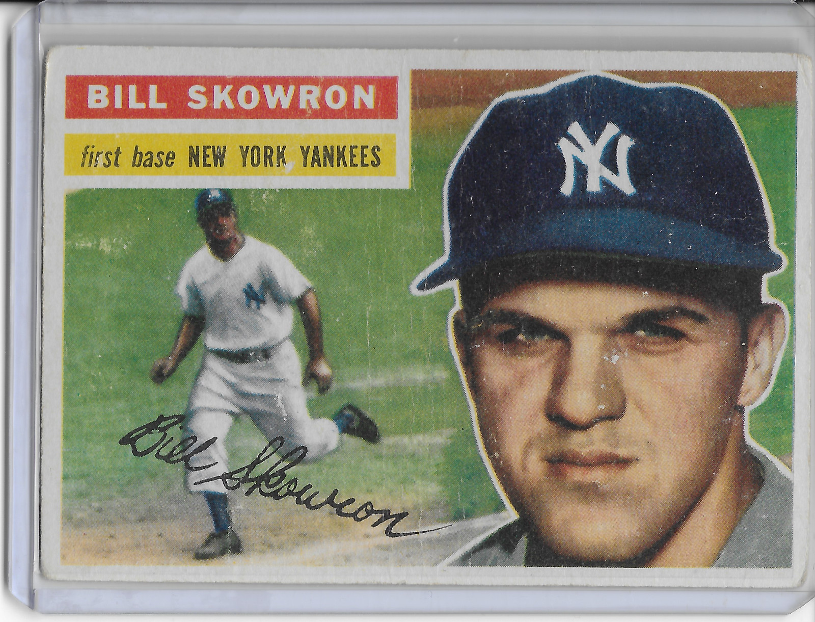 1956 TOPPS BASEBALL #61 BILL SKOWRON, “WHITE BACK”, NEW YORK YANKEES 063026