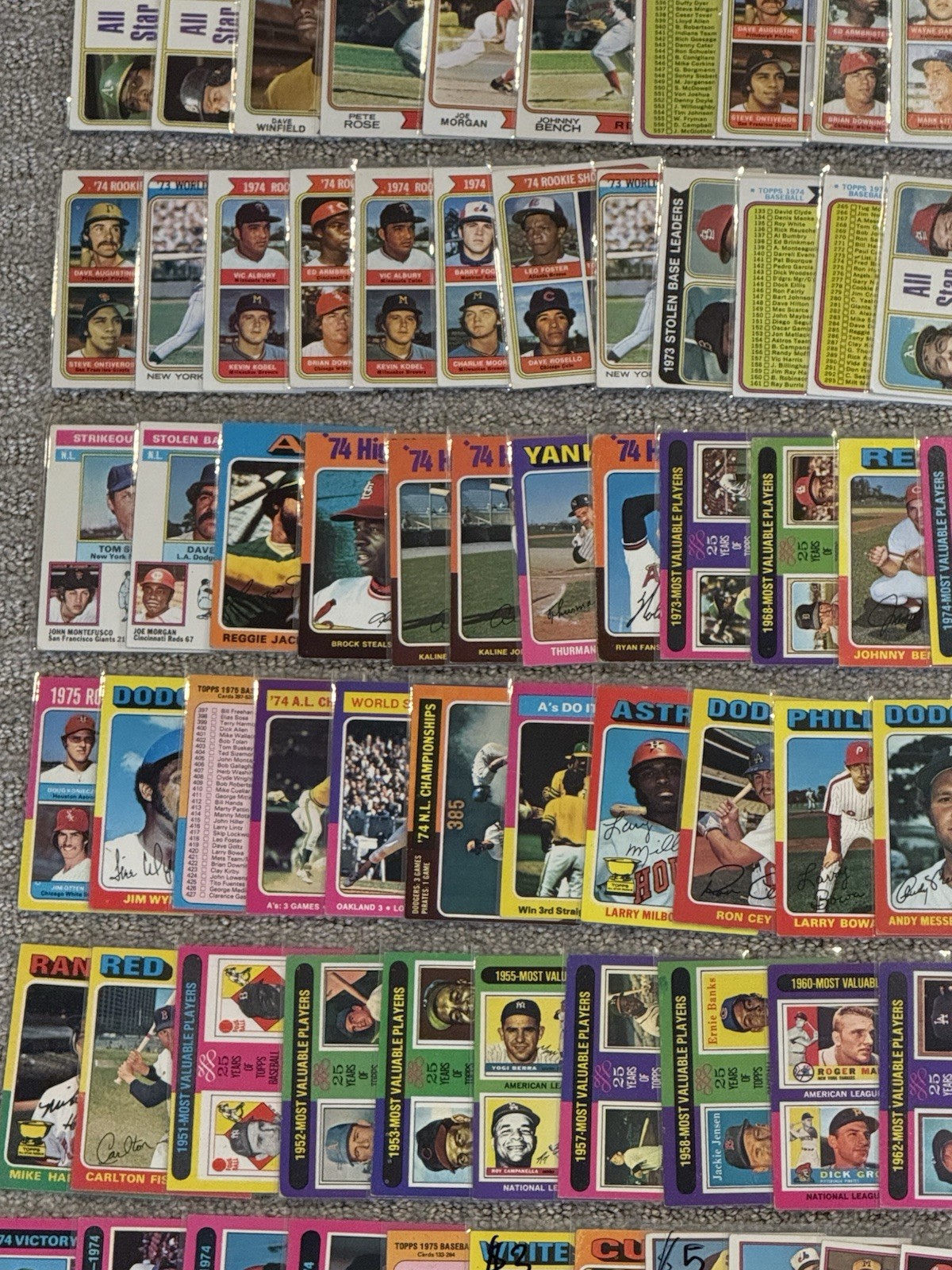 Vintage 1970s Topps Baseball Lot of Mystery Packs Mantle, Mays, Aaron, Yaz, Rose