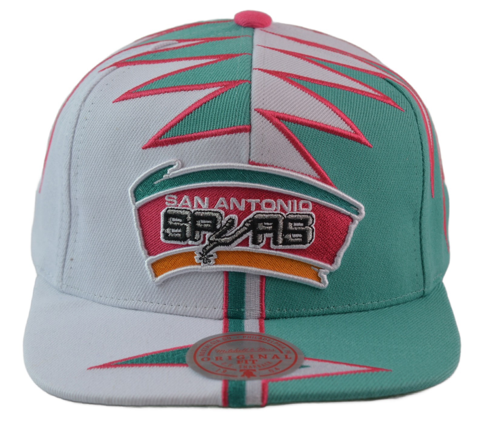 San Antonio Spurs NBA Shockwave Men’s Snapback Hat by Mitchell & Ness