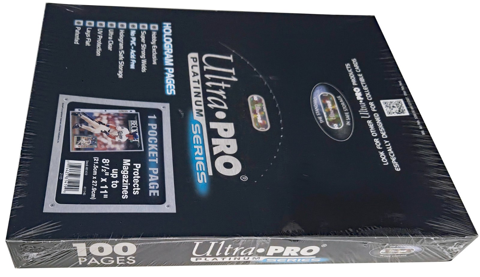 100 Ultra Pro Platinum 1-Pocket 8.5×11 Pages Sheets Protectors Binder 8-1/2″x11″
