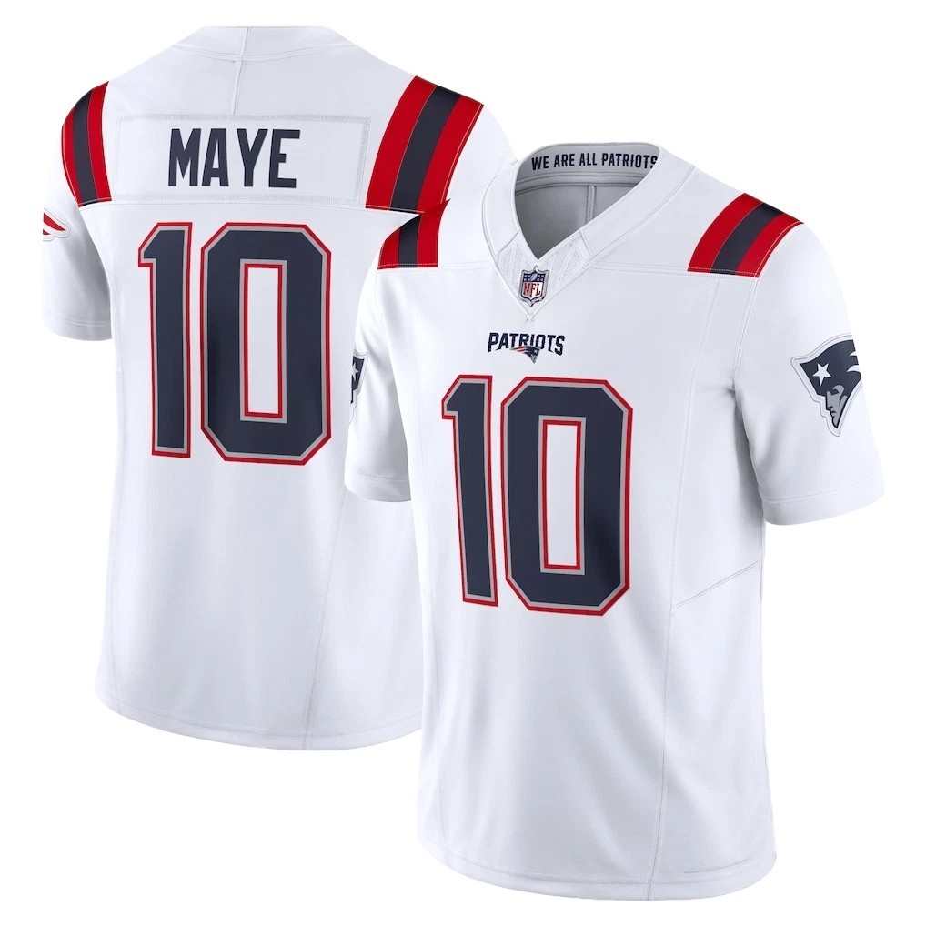 Men’s Patriots #10 Drake Maye Collection Limited Stitched Jersey S-3XL