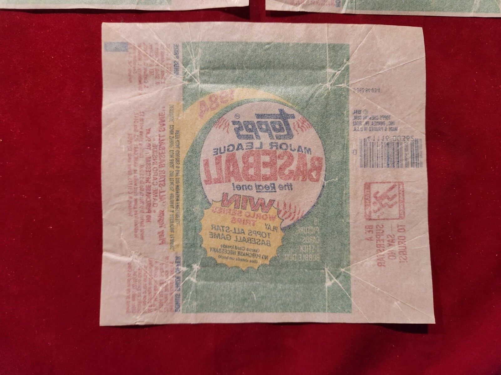 ⚾3 Set / Lot 1984 TOPPS Baseball Wax Pack WRAPPERS 4.2⚾ Mattingly RC Rookie Year