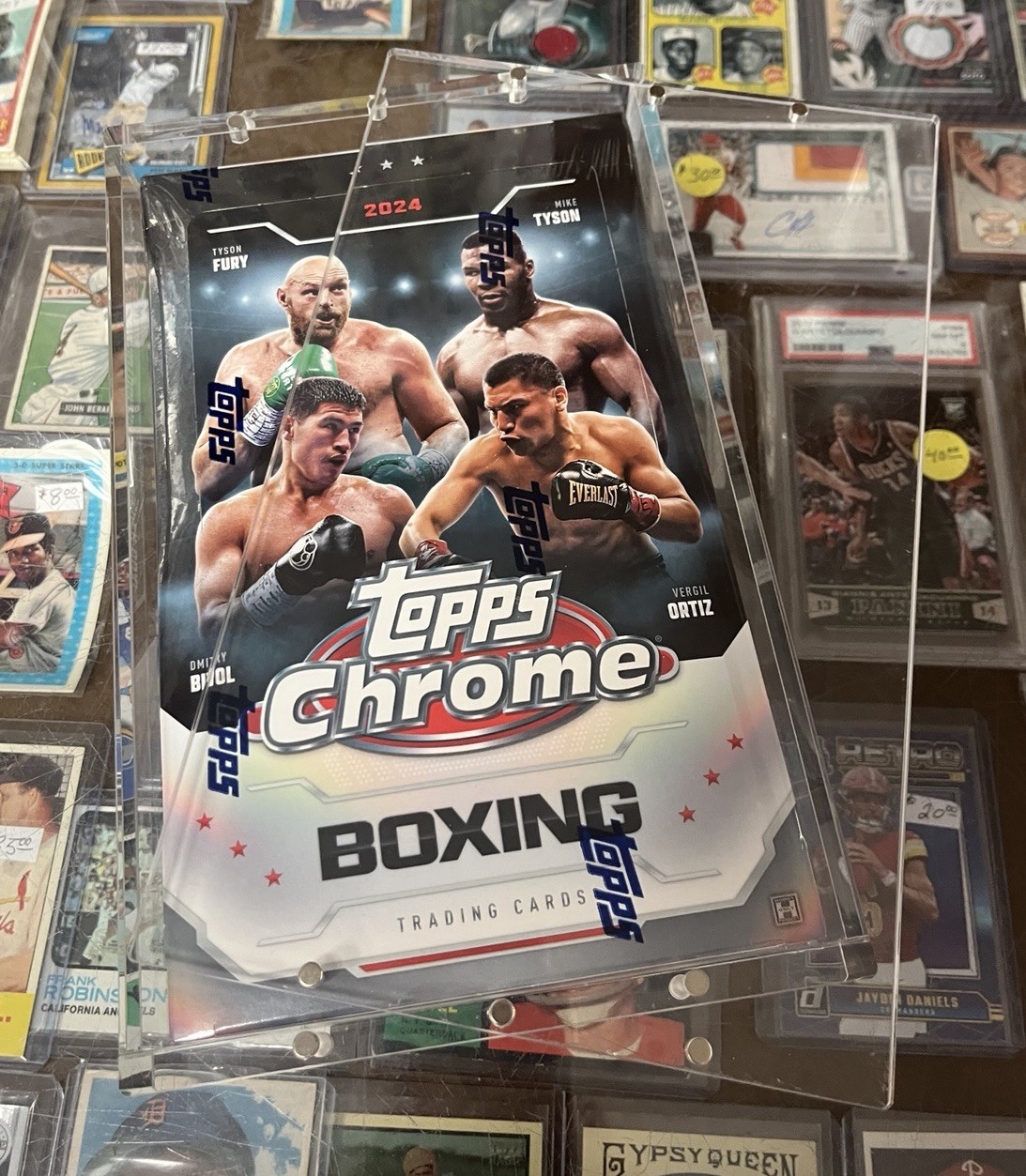 Acrylic Display Case Magnetic Lid FITS 2024 Topps Chrome Boxing Hobby Box