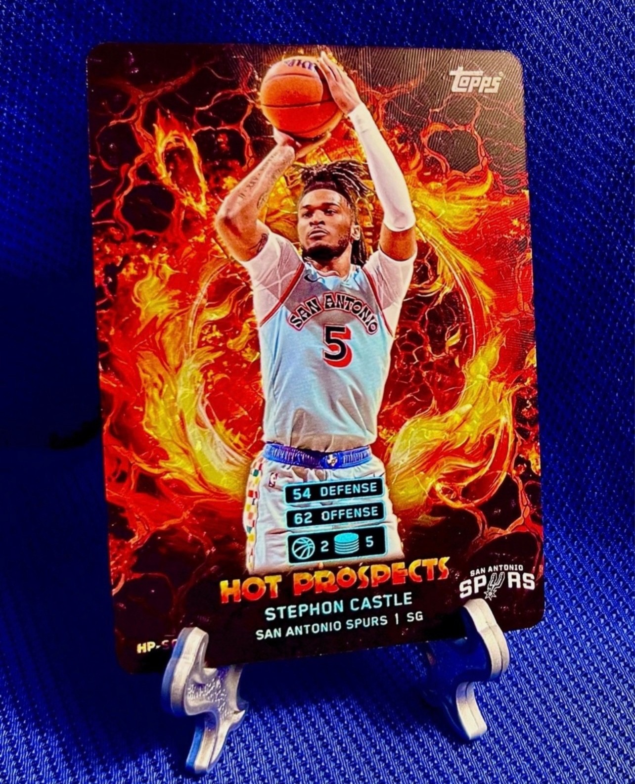 2025 Topps Attax Hot Prospects HOLO FOIL STEPHON CASTLE #HP SC Spurs 🔥🔥🔥🔥🔥