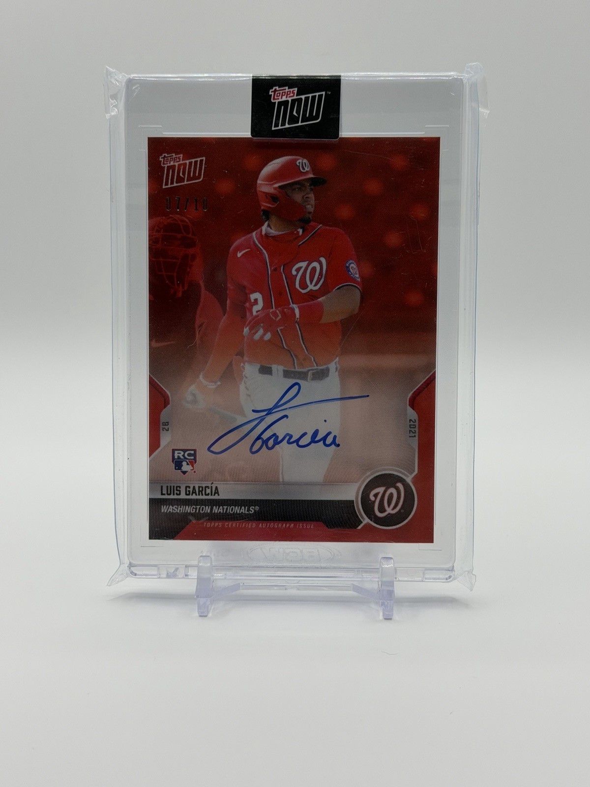 Luis Garcia 2021 Topps Now #DD-2900 Road to Opening Day Auto /10 Nationals