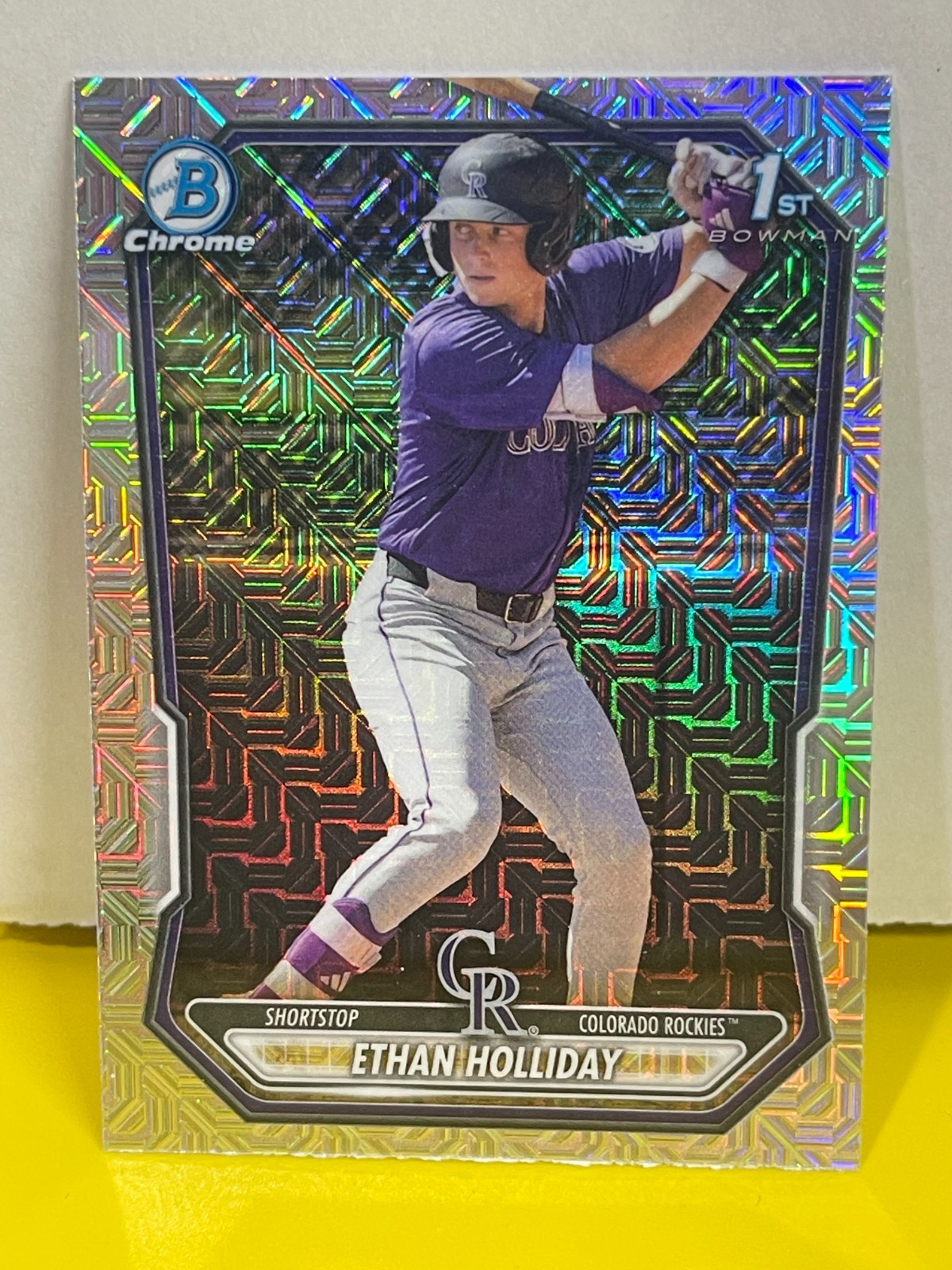 Ethan Holiday 2026 Bowman Baseball 1st Mega Mojo Chrome BCP-1 Rockies