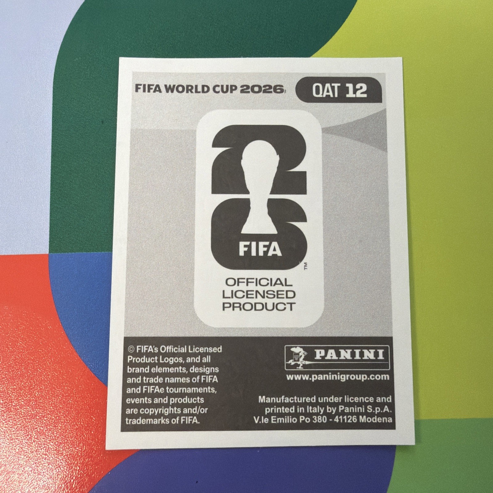 Panini 2026 World Cup Qatar Sticker #QAT 12 Hamed Fatehi