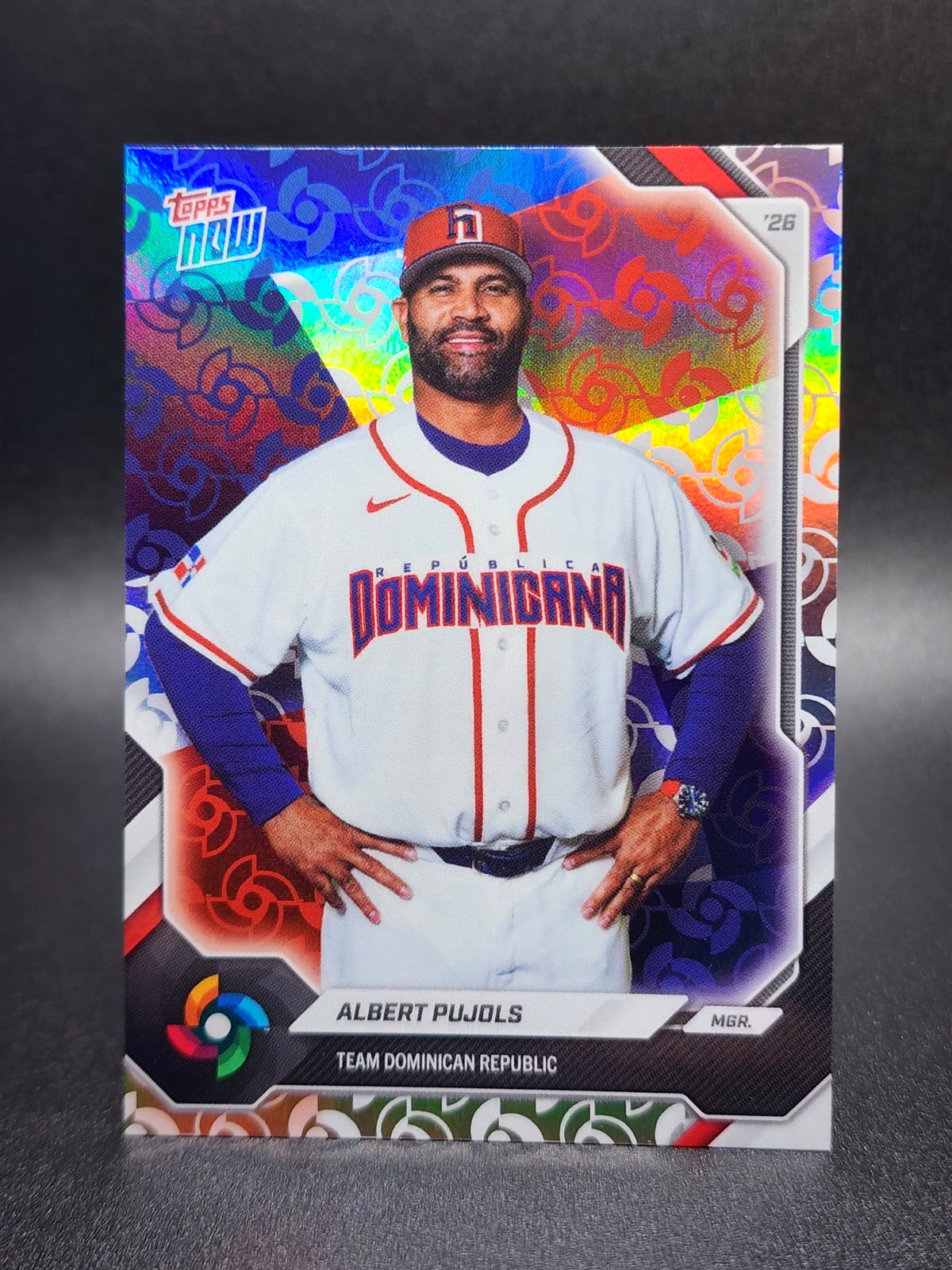 Topps Now WBC Team Dominican Republic – Albert Pujols Logo Parallel