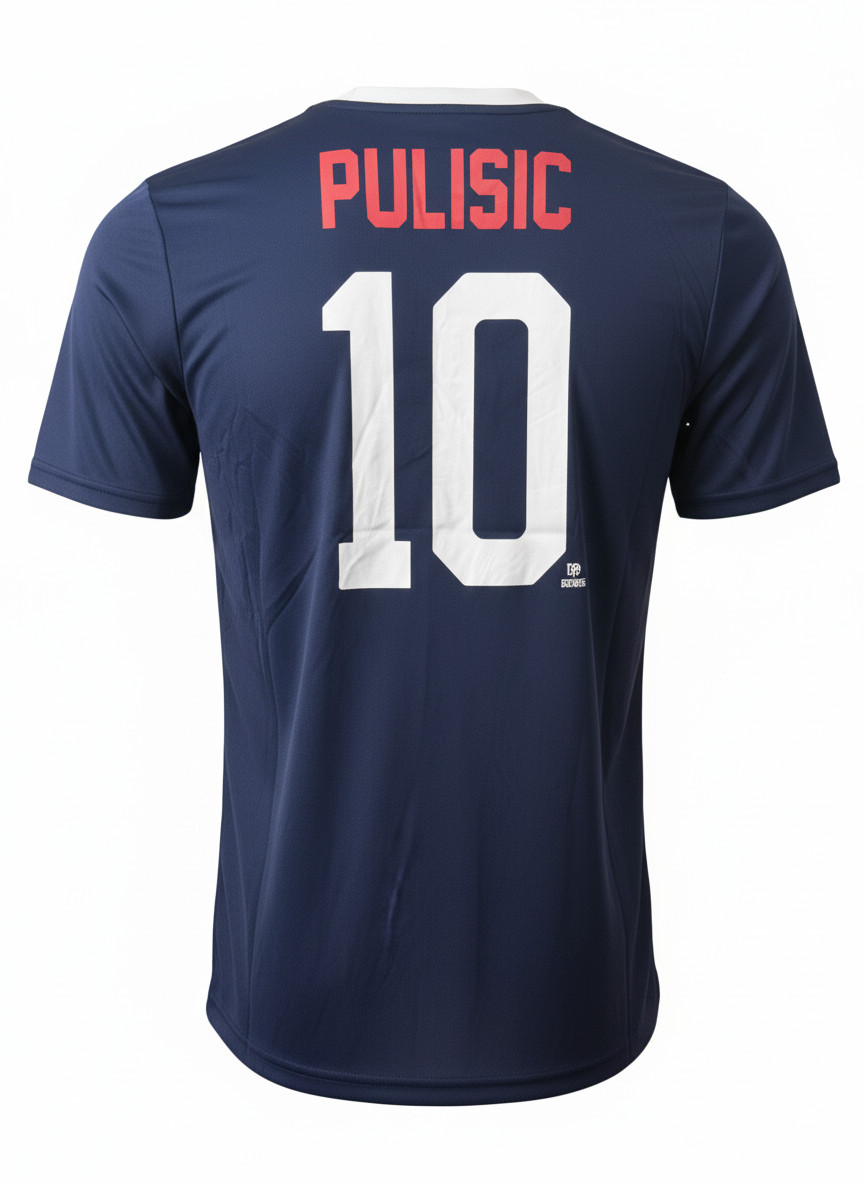 Icon Sports Christian Pulisic #10 USA Soccer Jersey Navy Officially Licensed