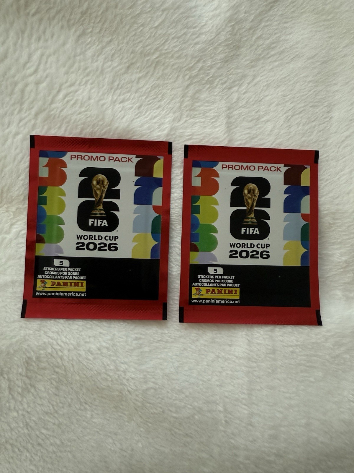 2026 Panini FIFA World Cup Sticker Promo packs Red! Two packs.