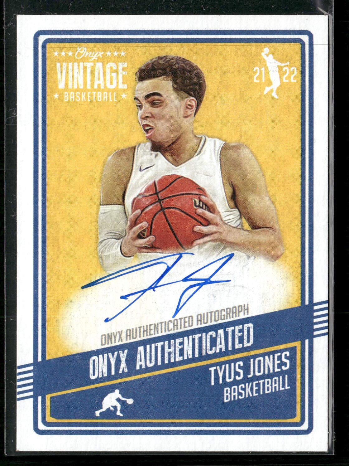 2021-22 Onyx Vintage #VAJO Tyus Jones Blue Signatures AU