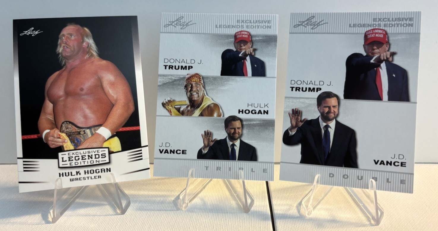 Hulk Hogan – Donald Trump – J.D. Vance “Special Release” lot (3) Wrestling Cards