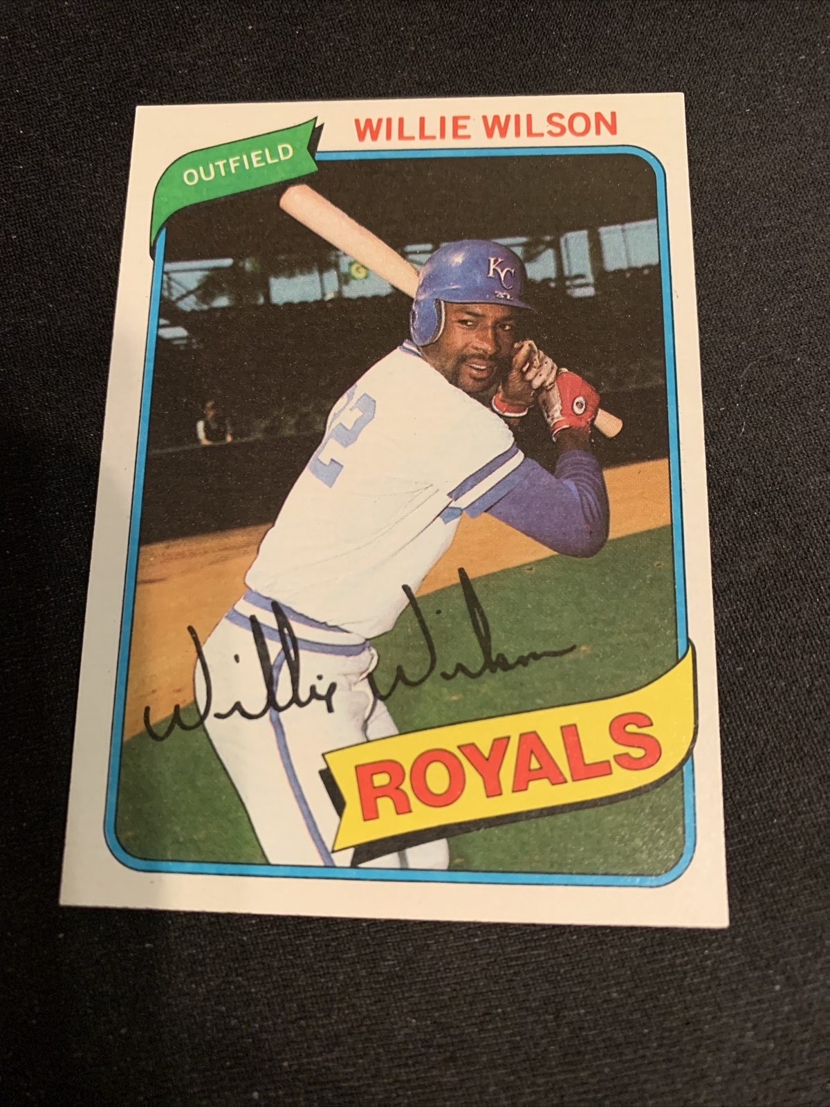 1980 Topps Baseball Card #157 Willie Wilson Kansas City Royals NmMt Free Ship!